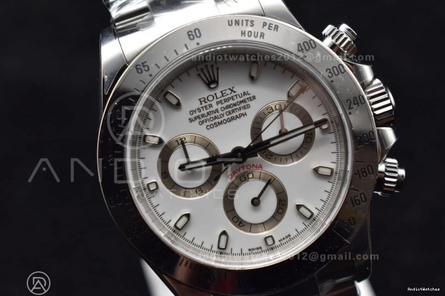 116520 White Case SS SA4130 QuickDry Best Edition V Daytona 904L Clean 1:1 and Dial 774 Bracelet 0709